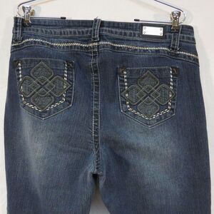 one 5 one Jeans w Rhinestone Buttons & Rivets Heavy Stitching Size 14